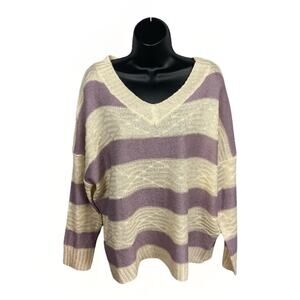 Easel NWT Open Knit Sweater Women’s S Coastal Oversized Boxy Preppy Beach Resort